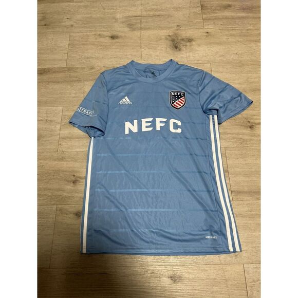 NEFC Adidas Soccer Jersey Aeroready La Croix Size Medium Blue New‎ England MLS - Picture 1 of 8